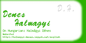 denes halmagyi business card