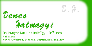 denes halmagyi business card